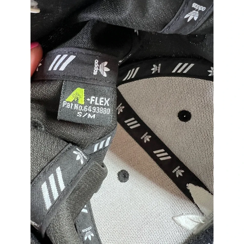 Adidas Originals Trefoil A-Flex Hat Black White Baseball Cap S/M